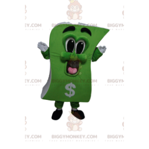 Zeer speels bankbiljet BIGGYMONKEY™ mascottekostuum. bankbiljet
