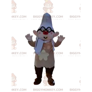 Kobold BIGGYMONKEY™ Maskottchenkostüm mit roter Nase und Brille