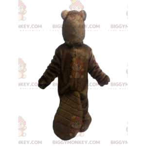 Disfraz de mascota BIGGYMONKEY™ de castor marrón. Disfraz de