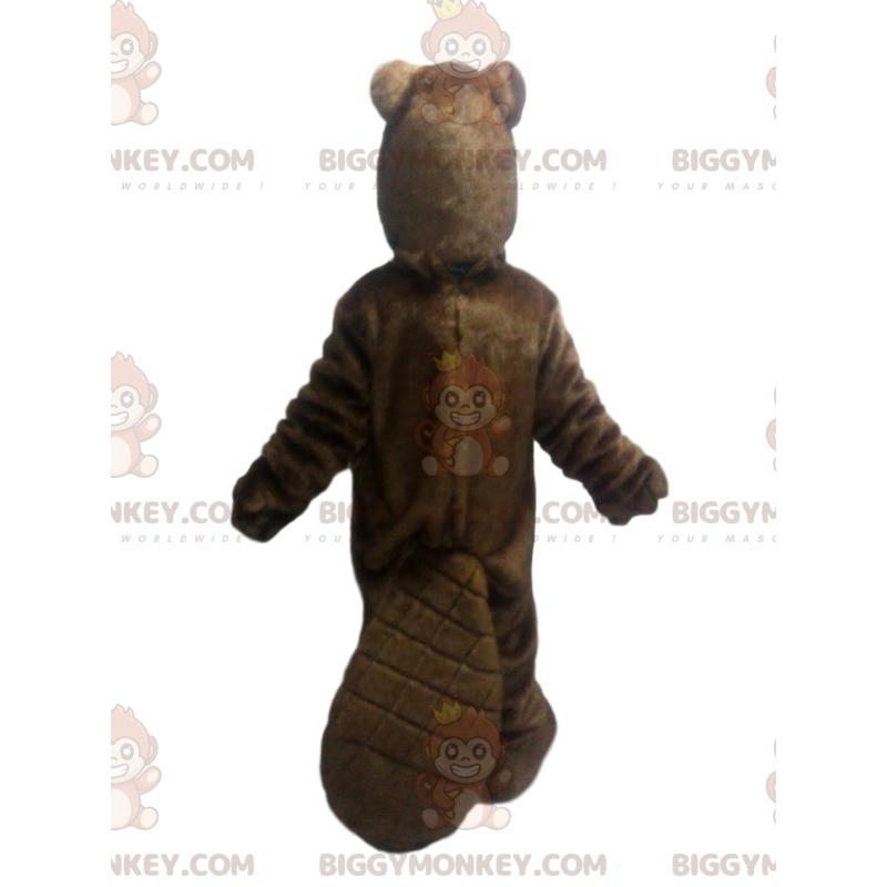 Brown Beaver BIGGYMONKEY™ Mascot Costume. Brown beaver costume