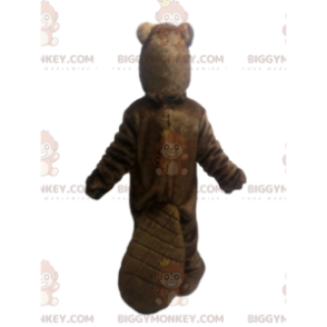 Kostým maskota hnědého bobra BIGGYMONKEY™. Kostým hnědého bobra