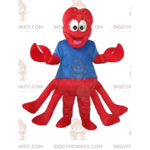 Red Lobster BIGGYMONKEY™ maskotkostume med blå trøje -