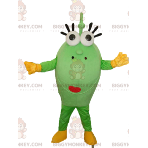Στολή μασκότ BIGGYMONKEY™ σε πράσινο οβάλ σχήμα με κραγιόν! -