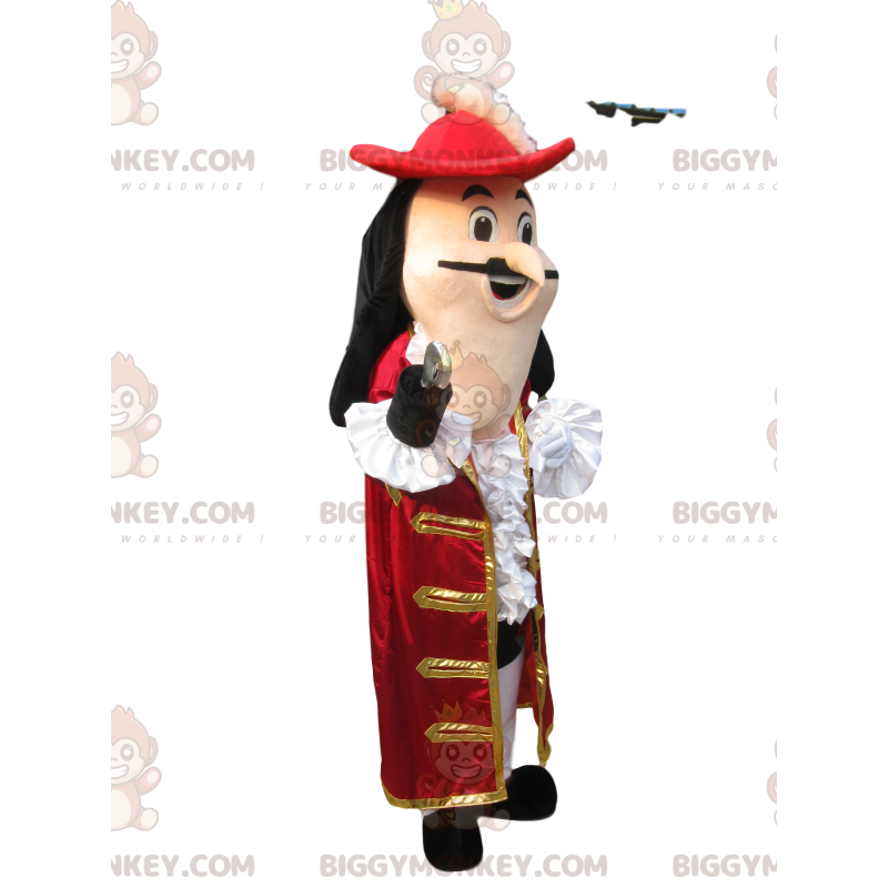 Captain Hook BIGGYMONKEY™ Mascot Costume with Gorgeous Red