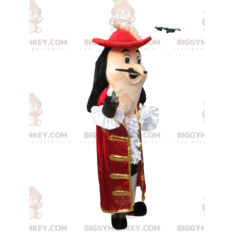 Captain Hook BIGGYMONKEY™ maskotdräkt med underbar röd