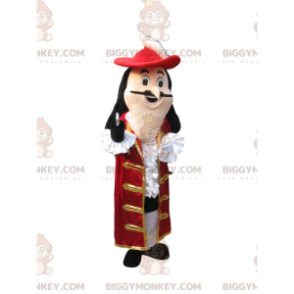 Στολή μασκότ Captain Hook BIGGYMONKEY™ με υπέροχο κόκκινο