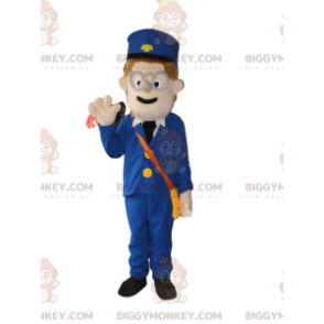 Στολή μασκότ Snowman BIGGYMONKEY™ με μπλε Kepi και κοστούμι - Αρσενικές μασκότ - BIGGYMONKEY_013629 - BiggyMonkey.com