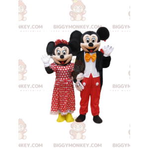 Dupla de fantasias de mascote Mickey Mouse e Minnie