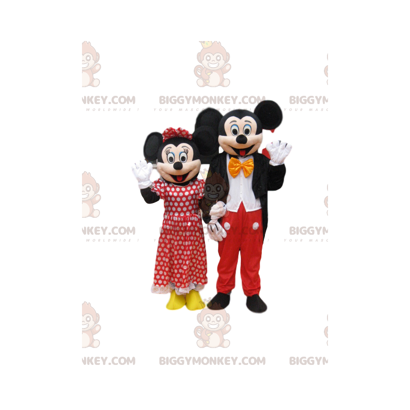 Mickey Mouse and Minnie BIGGYMONKEY™ Mascot Costume Duo -
