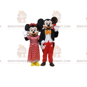 Dupla de fantasias de mascote Mickey Mouse e Minnie