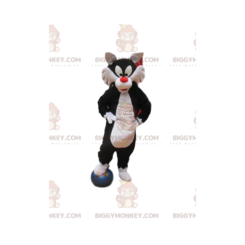 Sylvester BIGGYMONKEY™ Maskottchen-Kostüm aus dem Sylvester BIGGYMONKEY™ Maskottchen-Kostüm aus dem