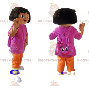 Dora the Explorer BIGGYMONKEY™ Maskotdräkt med rolig ryggsäck -