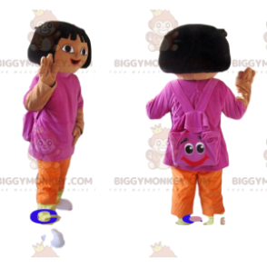 Dora the Explorer BIGGYMONKEY™ Mascot Costume with Funny Backpack - Mascots famous people - BIGGYMONKEY_013638 - BiggyMonkey.com