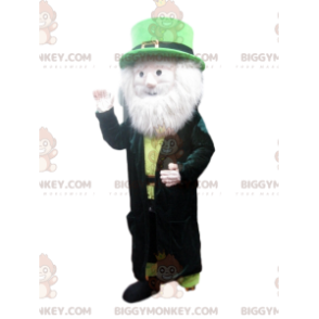 Traje de mascote BIGGYMONKEY™ de duende com uma bela barba