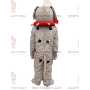  BIGGYMONKEY™ Costume da mascotte Bulldog molto aggressivo con colletto rosso - Mascotte di cani - BiggyMonkey.com