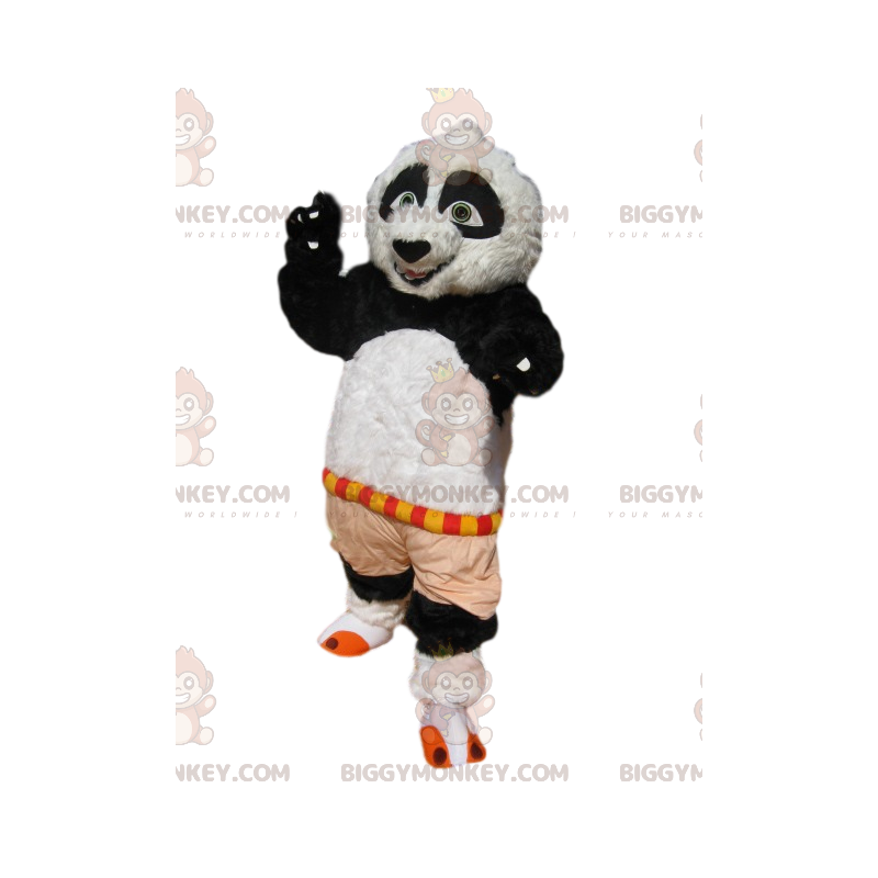 Costume de mascotte BIGGYMONKEY™ de Po, de Kung-Fu Panda. Costume de mascotte BIGGYMONKEY™ de Po, de Kung-Fu Panda.