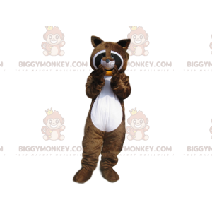 Kostým maskota Hnědého mývala s kukuřičným klasem BIGGYMONKEY™