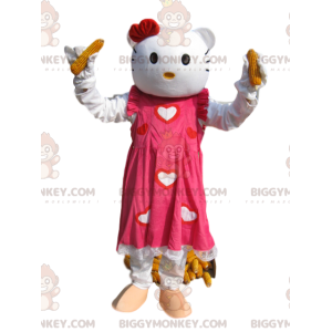 Hello Kitty BIGGYMONKEY™ mascot costume with gorgeous pink