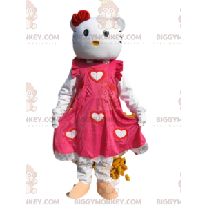 Hello Kitty BIGGYMONKEY™ maskotkostume med smuk lyserød kjole