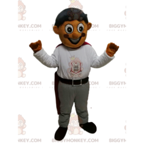 Costume da mascotte BIGGYMONKEY™ da ragazzino molto felice con