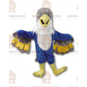 Kostým maskota BIGGYMONKEY™ Modro-šedý a bílý Bird Eagle –