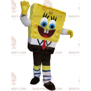 Fantasia de mascote Super Feliz Bob Esponja BIGGYMONKEY™ –