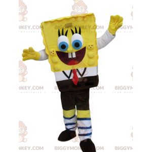 Στολή μασκότ Super Happy Spongebob BIGGYMONKEY™ - Μασκότ διάσημων χαρακτήρων - BIGGYMONKEY_013657 - BiggyMonkey.com