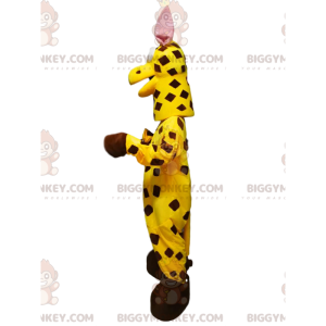 Giraffe BIGGYMONKEY™ maskotdräkt med knäpp gul päls - Djungeldjur - BIGGYMONKEY_013662 - BiggyMonkey.com
