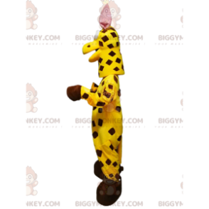 Giraffe BIGGYMONKEY™ Mascot Costume with Quirky Bright Yellow