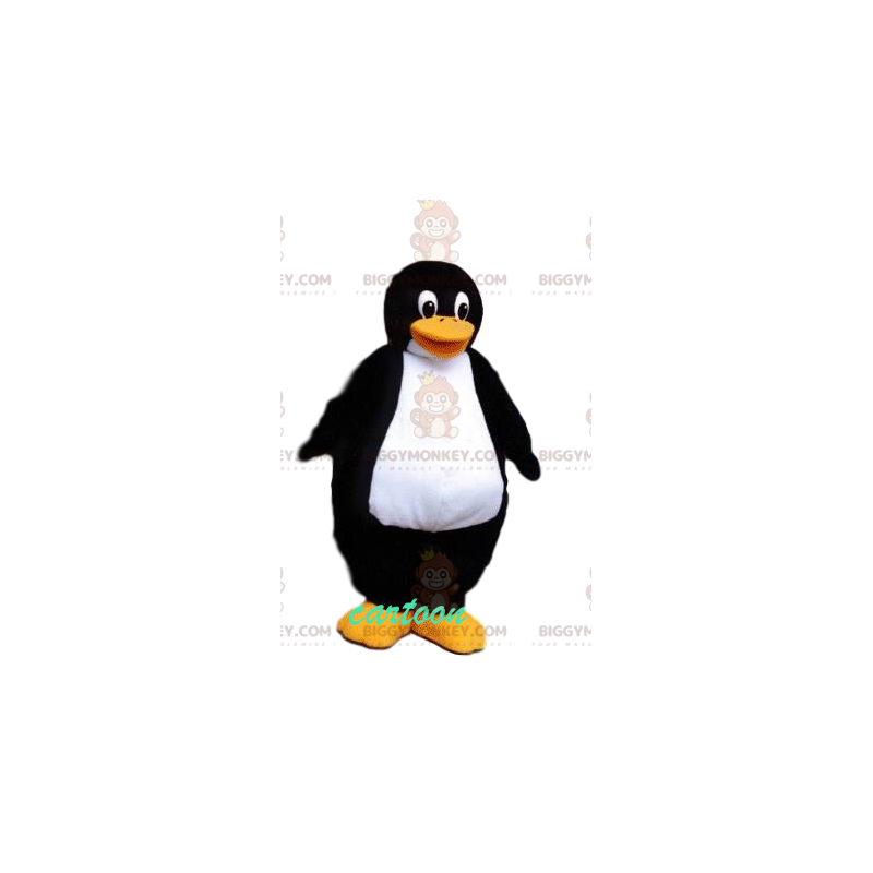 BIGGYMONKEY™ mascot costume of very beefy penguin with a big