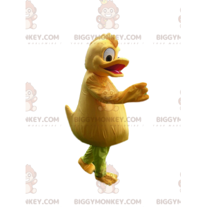 Costume de mascotte BIGGYMONKEY™ de canard jaune comique avec