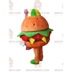 Costume de mascotte BIGGYMONKEY™ de hamburger gourmand avec