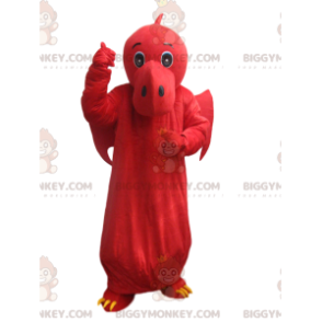 Costume de mascotte BIGGYMONKEY™ de dragon rouge avec des