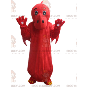 Costume de mascotte BIGGYMONKEY™ de dragon rouge avec des