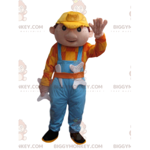 Costume da mascotte BIGGYMONKEY™ da uomo con tuta blu ed