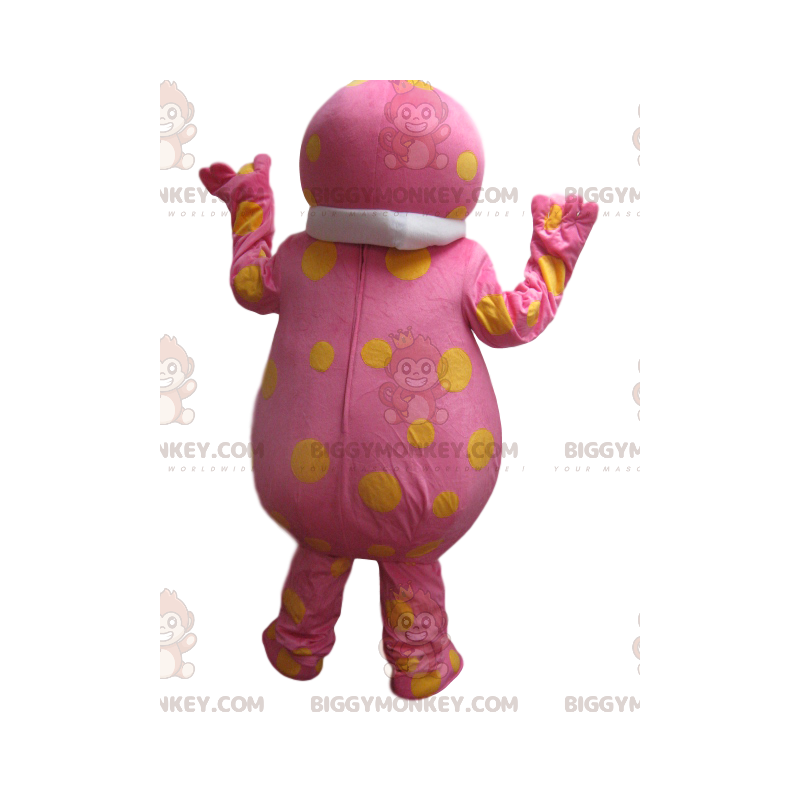 BIGGYMONKEY™ Disfraz de mascota Wacky Man rosa con lunares BIGGYMONKEY™ Disfraz de mascota Wacky Man rosa con lunares