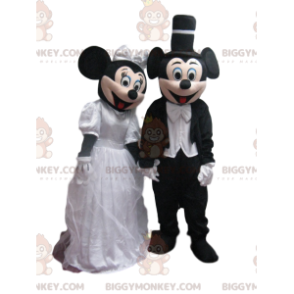 Dupla de fantasias de mascote BIGGYMONKEY™ de Mickey e Minnie