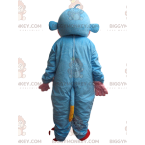 Fantasia de mascote de macaco azul e amarelo BIGGYMONKEY™ –