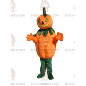 Pumpkin BIGGYMONKEY™ Mascot Costume with Menacing Head -