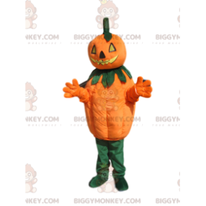 Pumpkin BIGGYMONKEY™ Mascot Costume with Menacing Head –