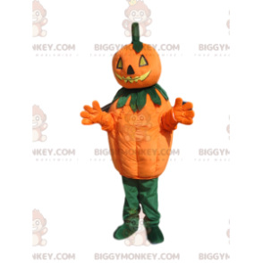 Pumpkin BIGGYMONKEY™ Mascot Costume with Menacing Head -