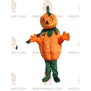 Pumpkin BIGGYMONKEY™ Mascot Costume with Menacing Head -