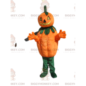 Pumpkin BIGGYMONKEY™ maskotdräkt med hotfull huvud -