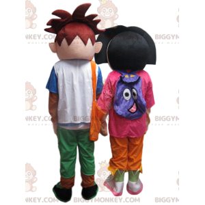 Dora the Explorerin ja Diegon BIGGYMONKEY™ maskottipukuduo -