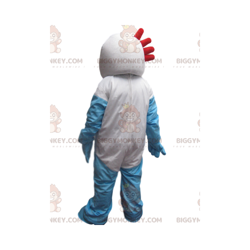 Disfraz de mascota muñeco de nieve blanco y azul Goofy™ de Disfraz de mascota muñeco de nieve blanco y azul Goofy™ de