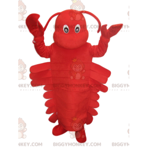 Super Cute Red Lobster BIGGYMONKEY™ Mascot Costume. lobster
