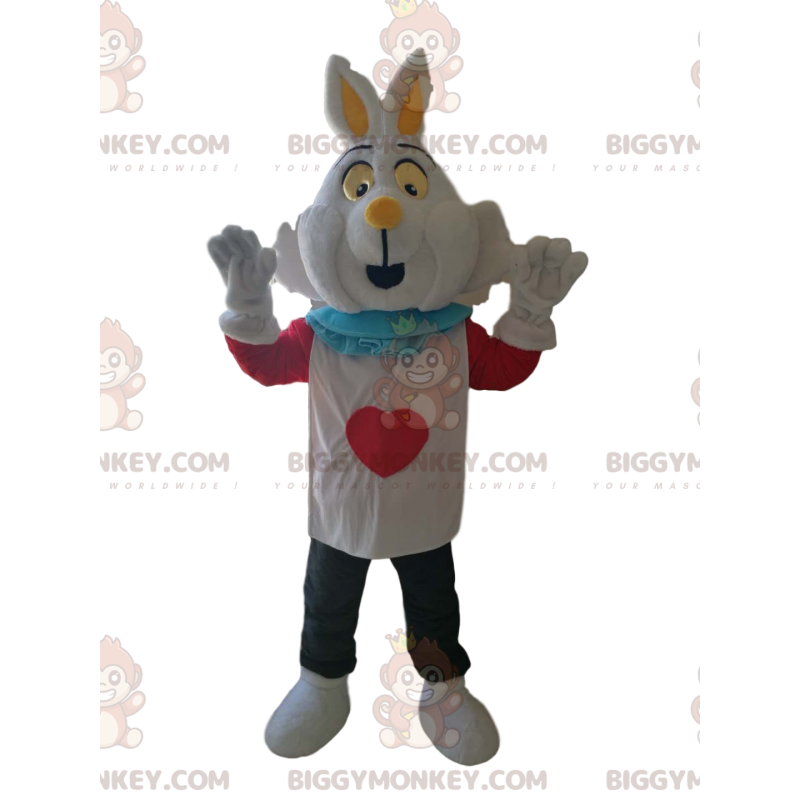 Kostým maskota bílého králíka BIGGYMONKEY™ z Alenky v říši divů