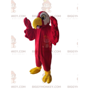 BIGGYMONKEY™ maskotdrakt Rød papegøye med søtt gult nebb - Jungeldyr - BIGGYMONKEY_013695 - BiggyMonkey.com