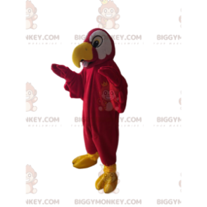  Kostým maskota BIGGYMONKEY™ Červený papoušek s roztomilým žlutým zobákem - Džungle zvířata - BiggyMonkey.com