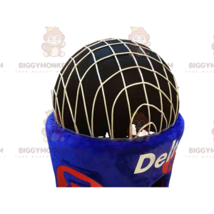 Costume de mascotte BIGGYMONKEY™ de microphone bleu. Costume de